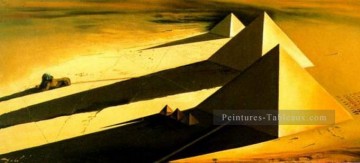 Salvador Dalí Painting - Las pirámides y la esfinge de Giza 1954 Cubismo Dada Surrealismo Salvador Dali